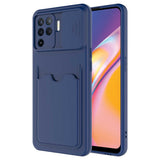 Oppo Reno 5 Lite Kılıf Zore Kartix Kapak Lacivert