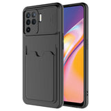 Oppo Reno 5 Lite Kılıf Zore Kartix Kapak Siyah