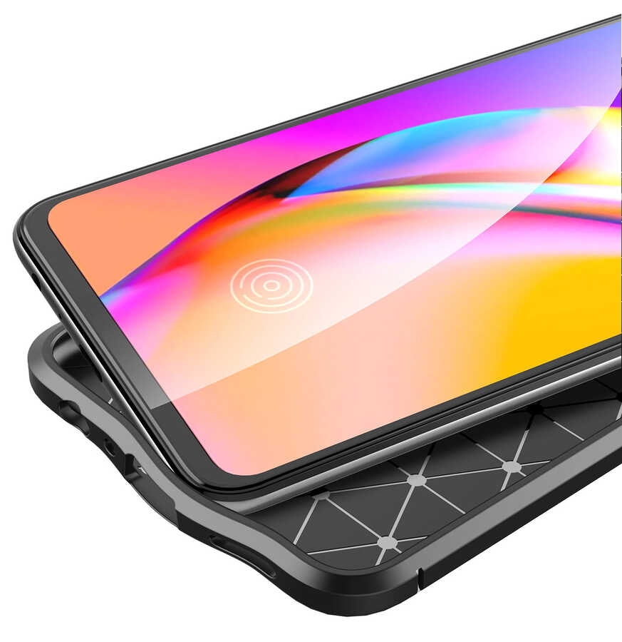 Oppo Reno 5 Lite Kılıf Zore Niss Silikon Kapak Siyah