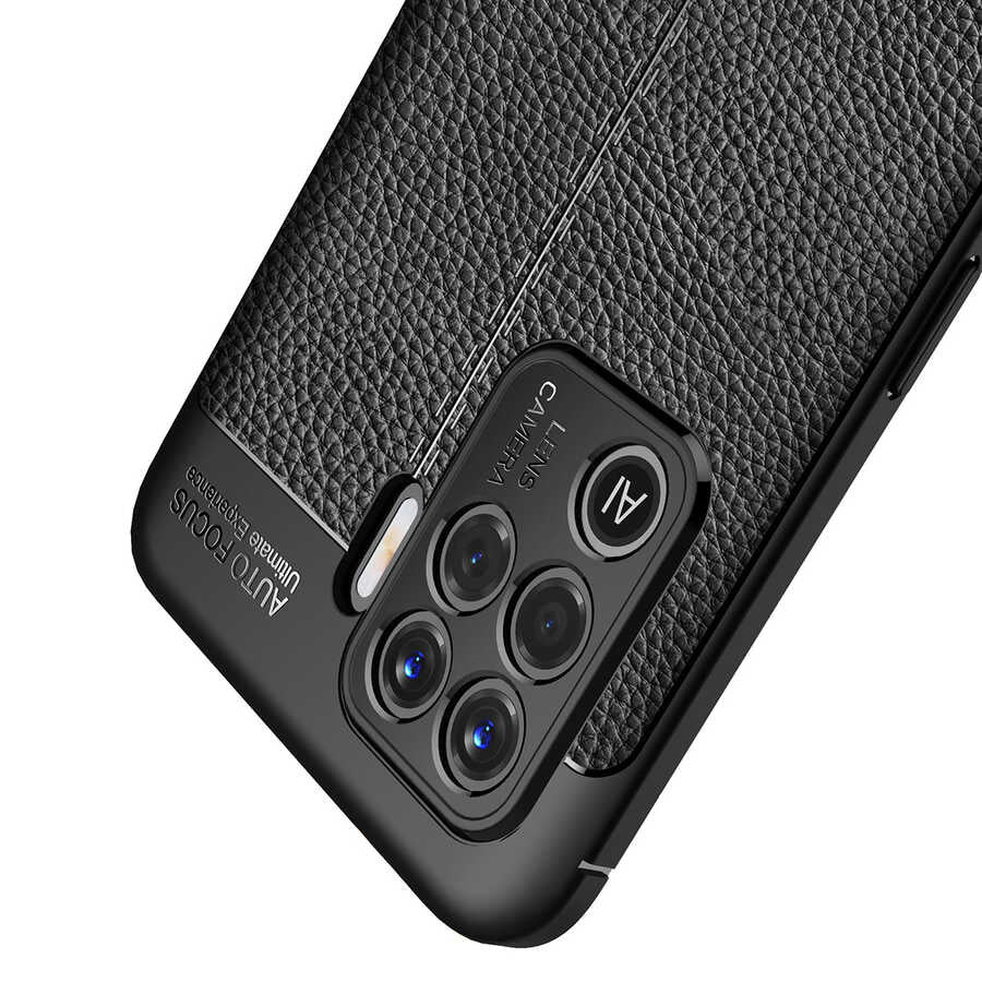 Oppo Reno 5 Lite Kılıf Zore Niss Silikon Kapak Lacivert