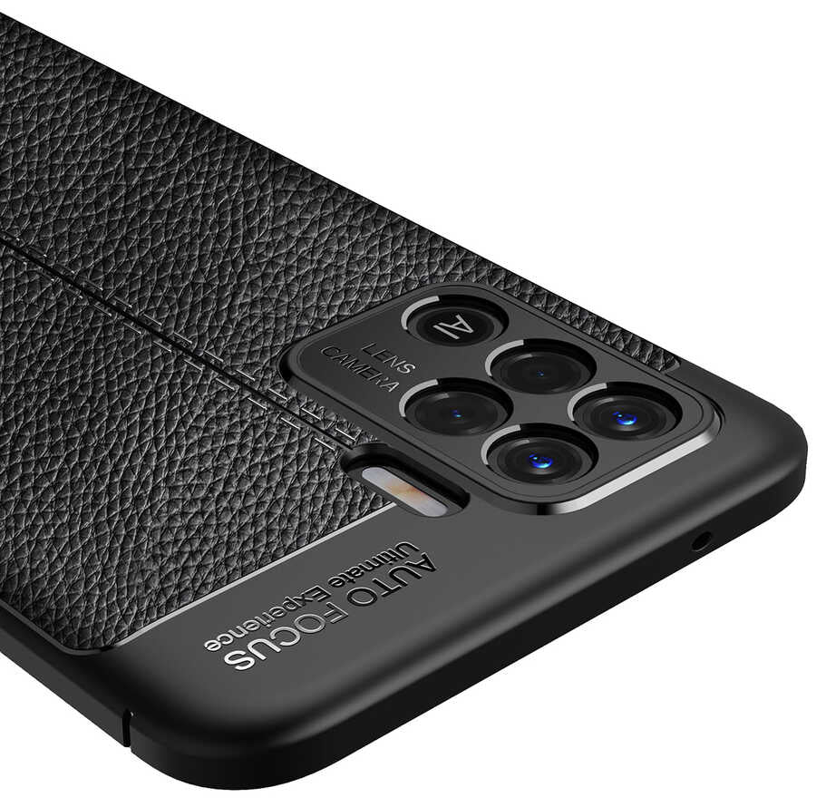 Oppo Reno 5 Lite Kılıf Zore Niss Silikon Kapak Lacivert