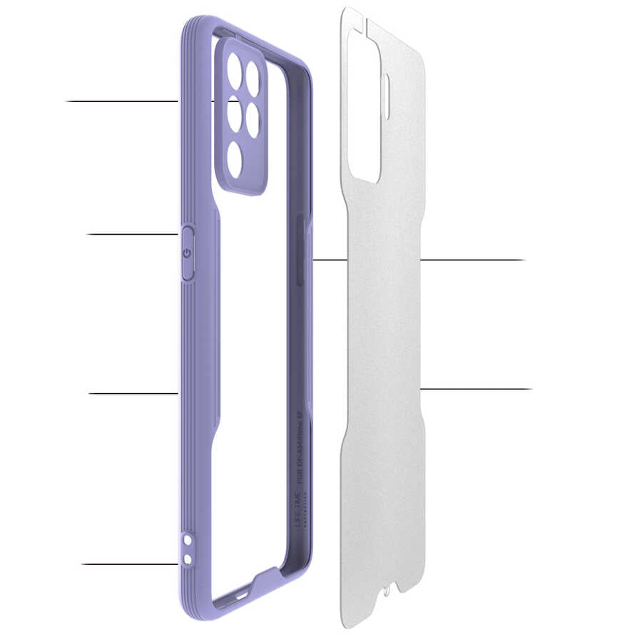 Oppo Reno 5 Lite Kılıf Zore Parfe Kapak Kırmızı
