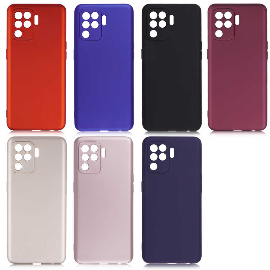 Oppo Reno 5 Lite Kılıf Zore Premier Silikon Kapak Rose Gold