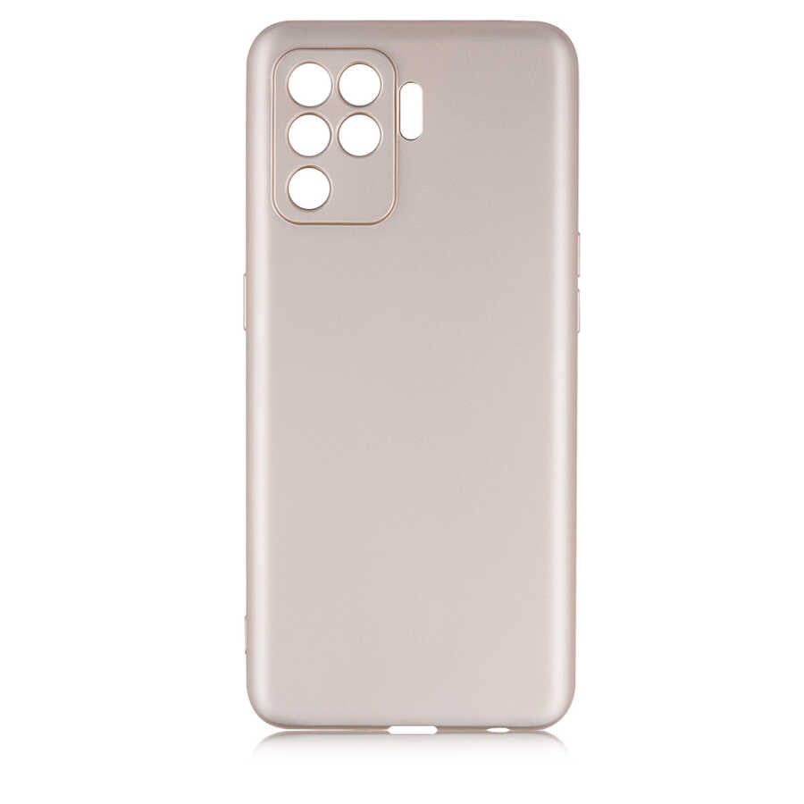 Oppo Reno 5 Lite Kılıf Zore Premier Silikon Kapak Gold