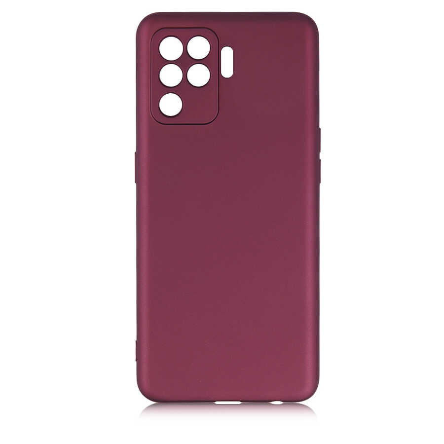 Oppo Reno 5 Lite Kılıf Zore Premier Silikon Kapak Mürdüm