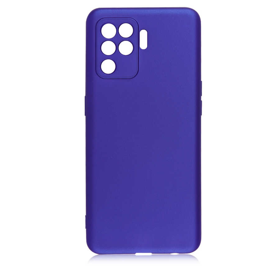 Oppo Reno 5 Lite Kılıf Zore Premier Silikon Kapak Saks Mavi