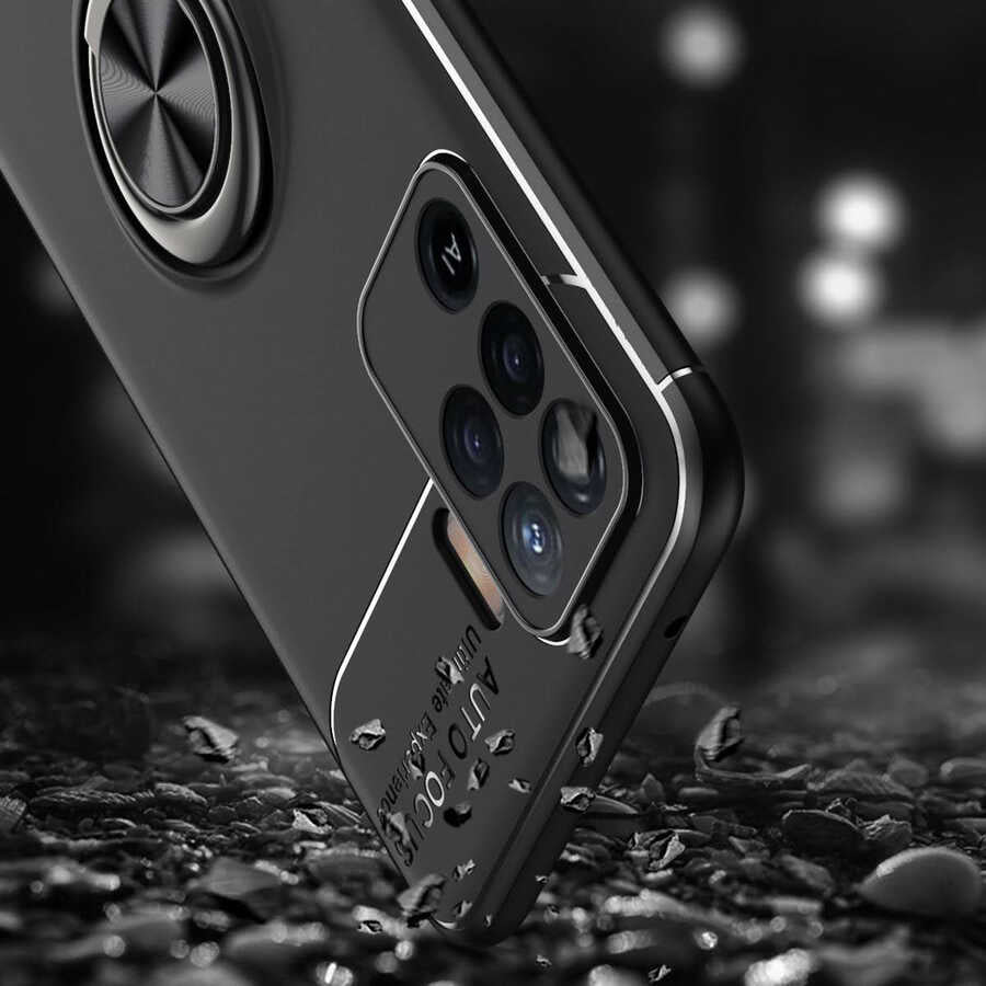 Oppo Reno 5 Lite Kılıf Zore Ravel Silikon Kapak Siyah