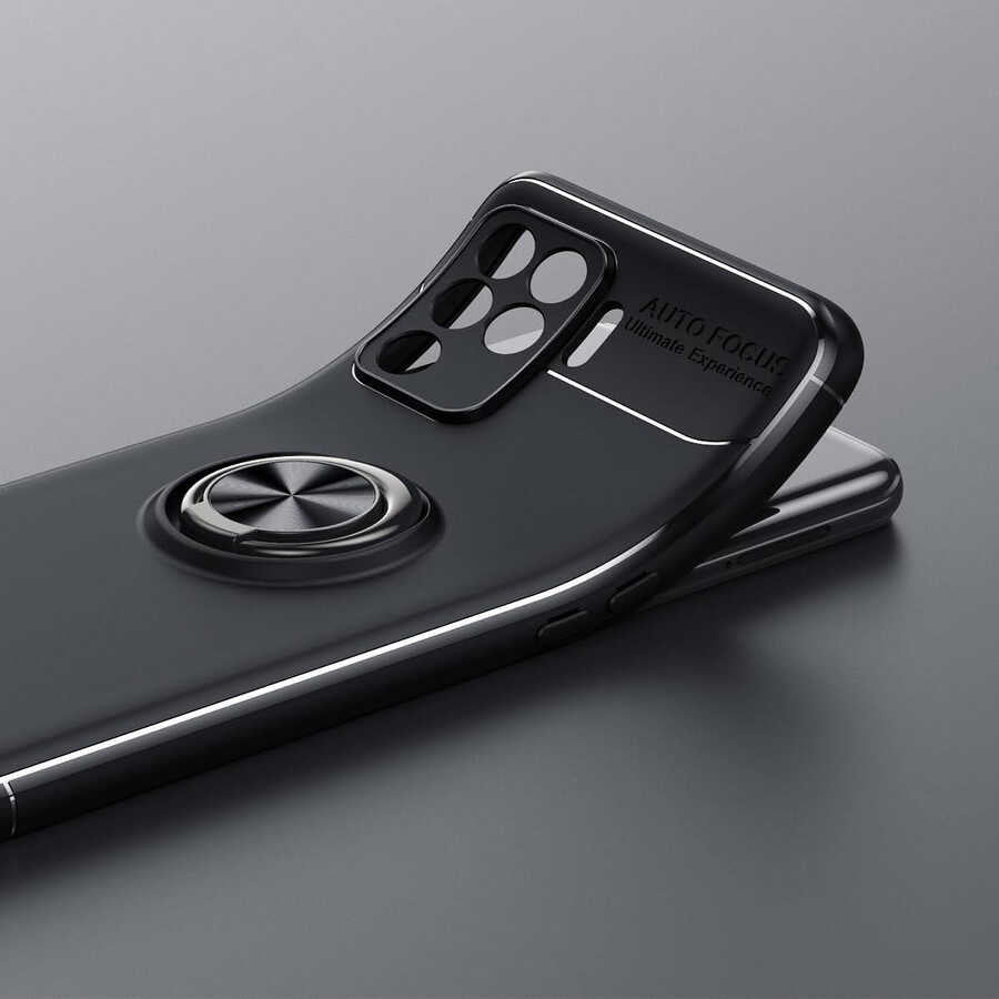 Oppo Reno 5 Lite Kılıf Zore Ravel Silikon Kapak Siyah
