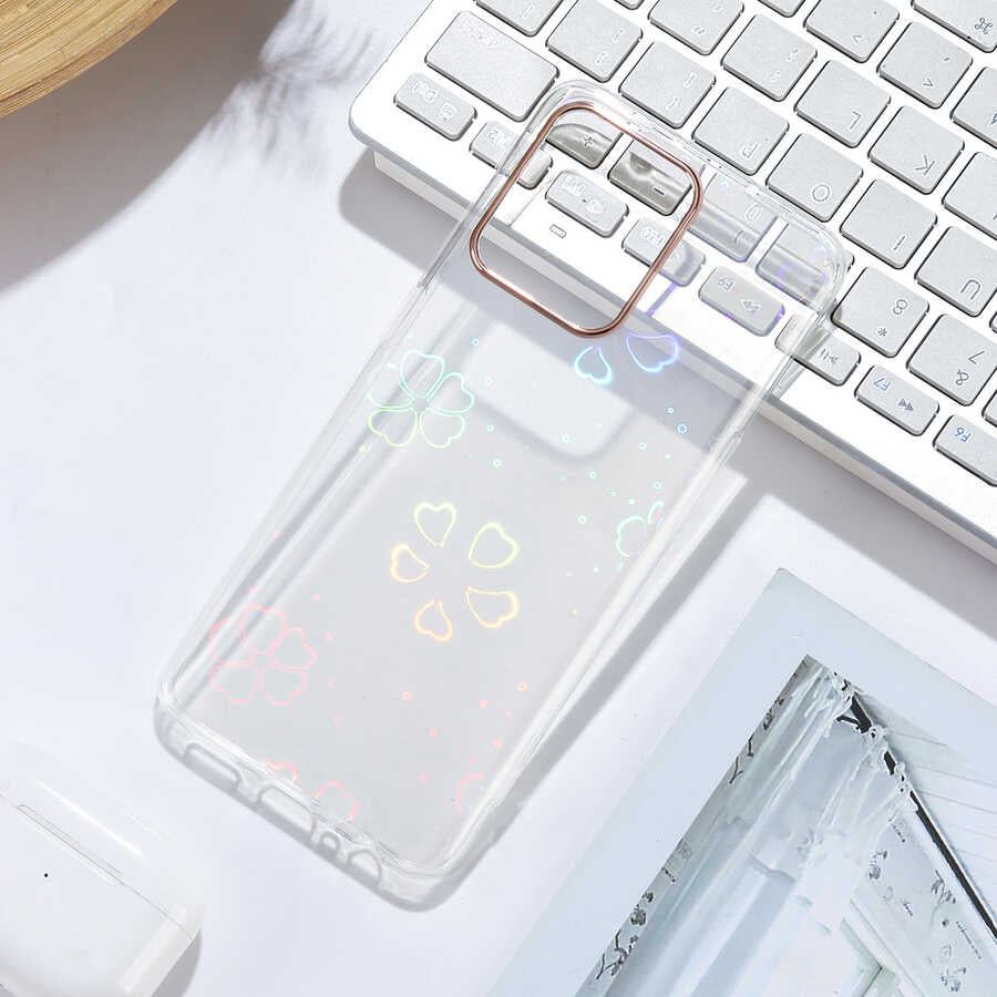 Oppo Reno 5 Lite Kılıf Zore Sidney Desenli Sert Kapak Flower No3