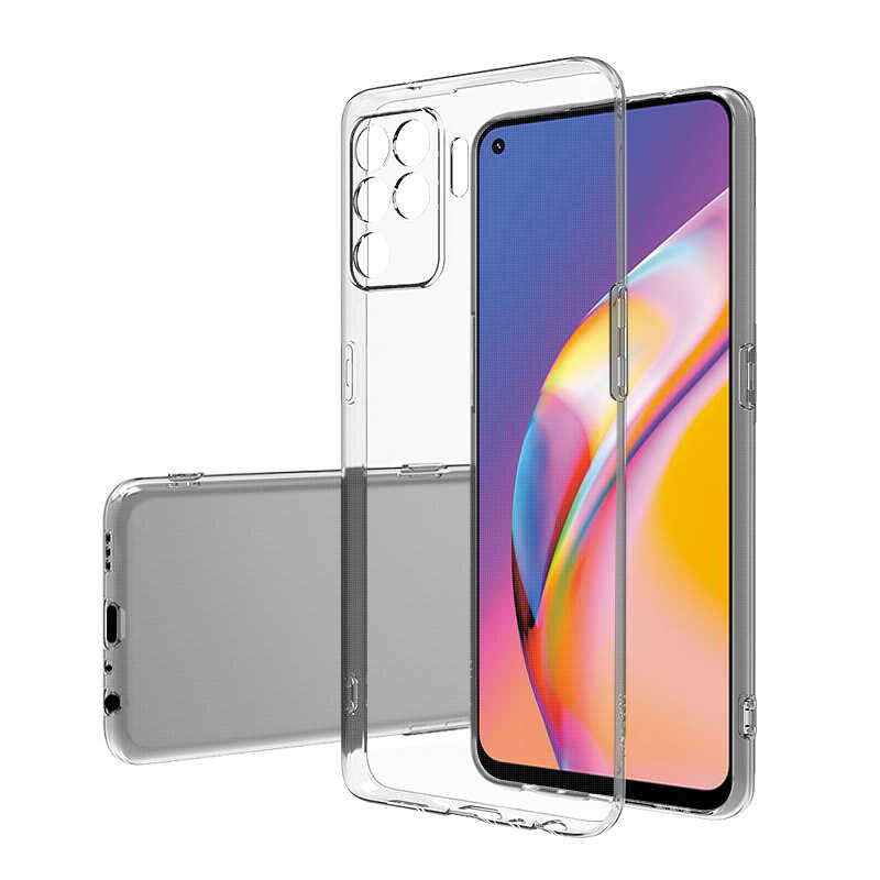 Oppo Reno 5 Lite Kılıf Zore Süper Silikon Kapak Renksiz