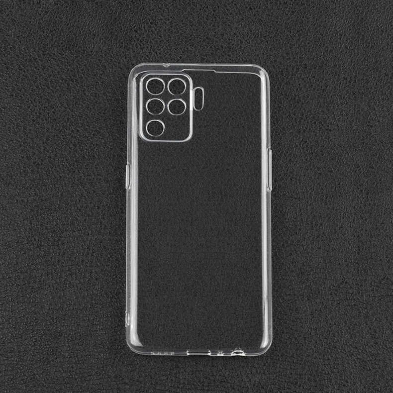 Oppo Reno 5 Lite Kılıf Zore Süper Silikon Kapak Renksiz