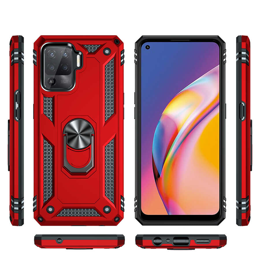 Oppo Reno 5 Lite Kılıf Zore Vega Kapak Gold