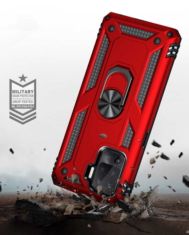 Oppo Reno 5 Lite Kılıf Zore Vega Kapak Mavi
