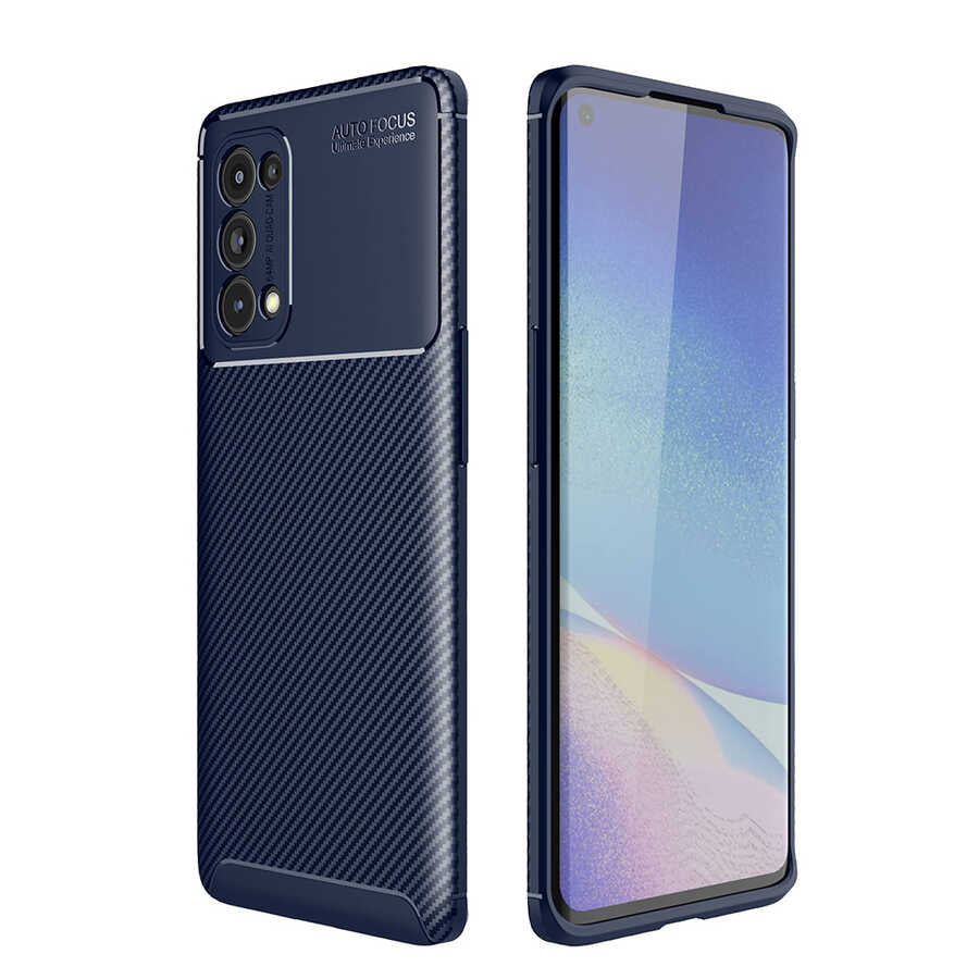 Oppo Reno 5 Pro 5G Kılıf Zore Negro Silikon Kapak Lacivert