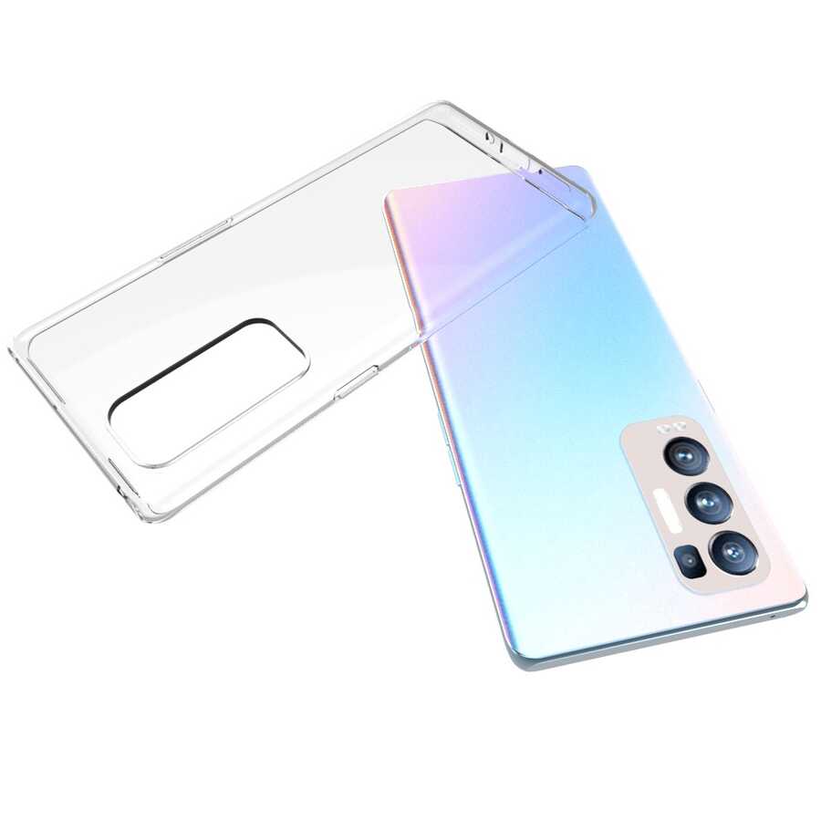 Oppo Reno 5 Pro 5G Kılıf Zore Süper Silikon Kapak Renksiz
