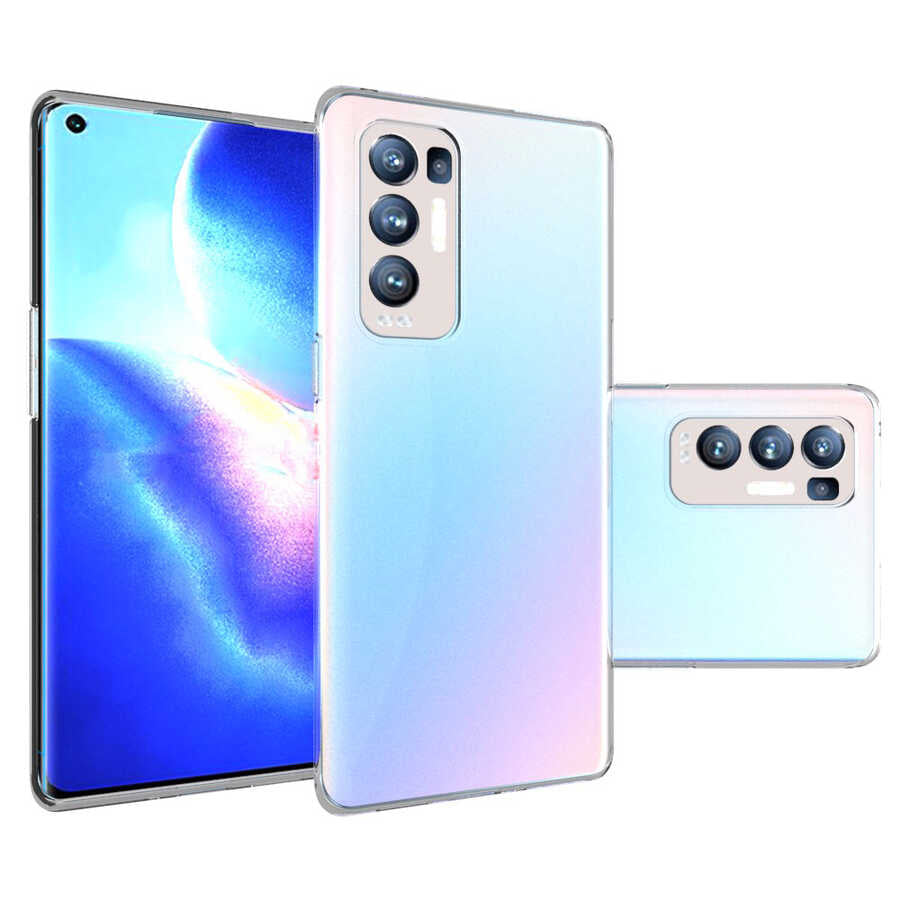 Oppo Reno 5 Pro 5G Kılıf Zore Süper Silikon Kapak Renksiz