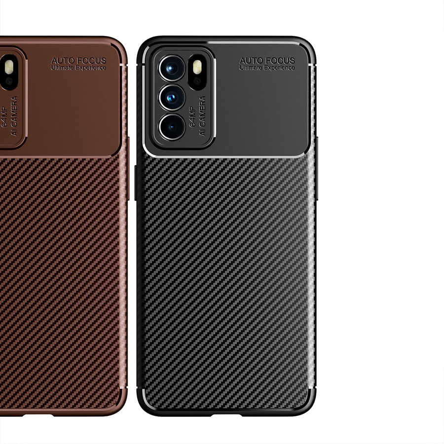 Oppo Reno 6 4G Kılıf Zore Negro Silikon Kapak Lacivert