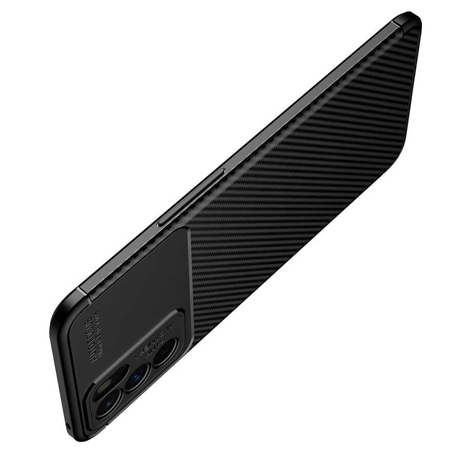 Oppo Reno 6 4G Kılıf Zore Negro Silikon Kapak Siyah
