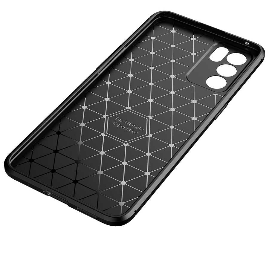 Oppo Reno 6 4G Kılıf Zore Negro Silikon Kapak Siyah