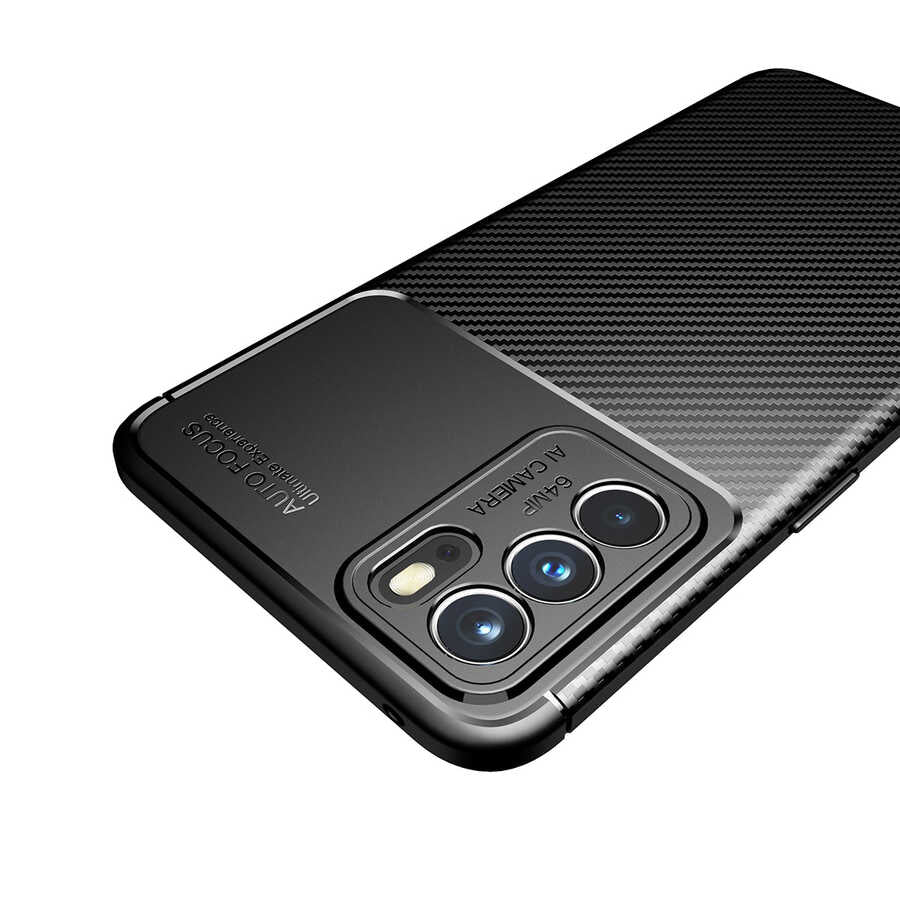 Oppo Reno 6 4G Kılıf Zore Negro Silikon Kapak Kahverengi