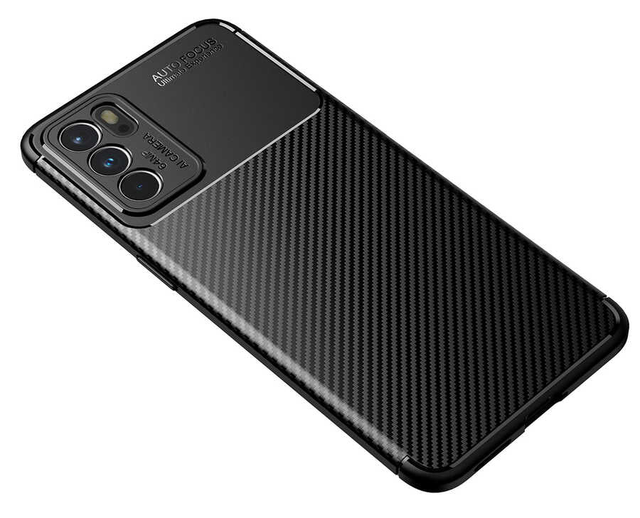 Oppo Reno 6 4G Kılıf Zore Negro Silikon Kapak Lacivert
