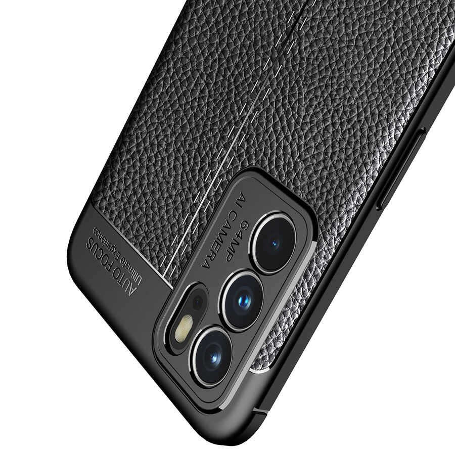 Oppo Reno 6 4G Kılıf Zore Niss Silikon Kapak Lacivert