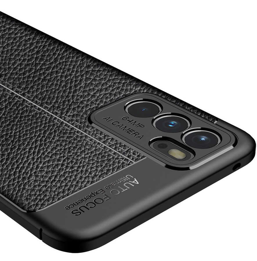 Oppo Reno 6 4G Kılıf Zore Niss Silikon Kapak Lacivert