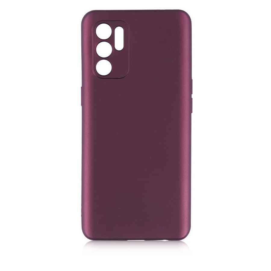Oppo Reno 6 4G Kılıf Zore Premier Silikon Kapak Mürdüm