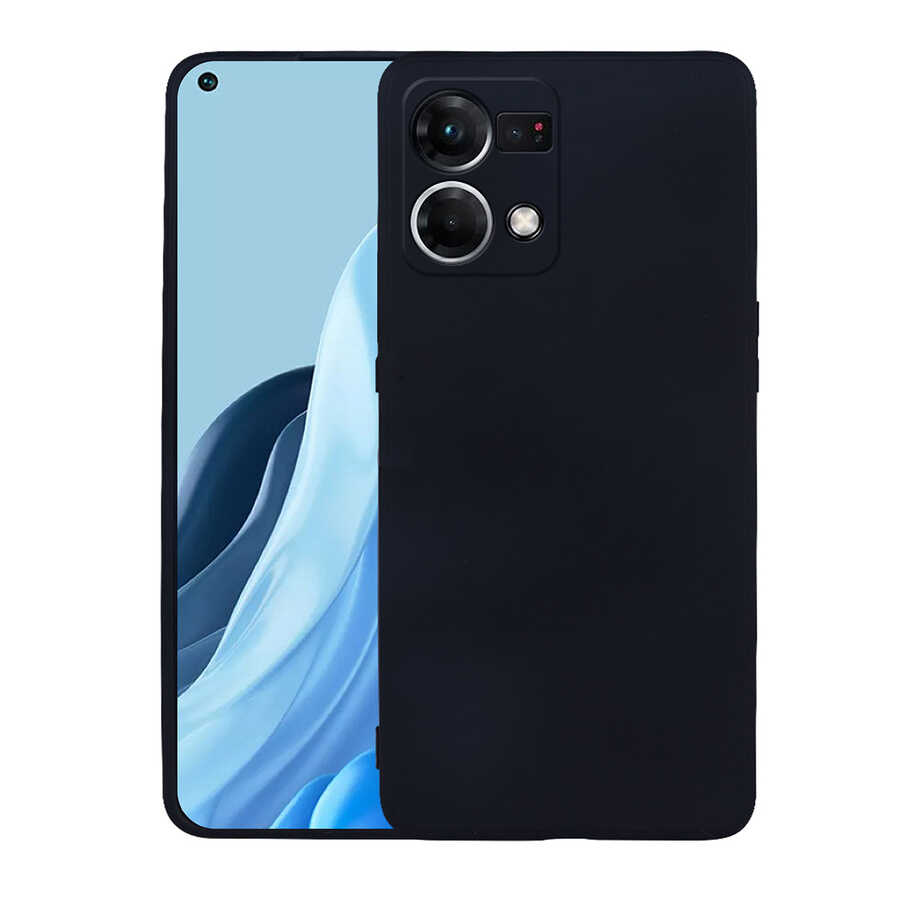 Oppo Reno 7 4G Kılıf Zore Premier Silikon Kapak Siyah