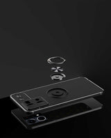 Oppo Reno 7 4G Kılıf Zore Ravel Silikon Kapak Siyah