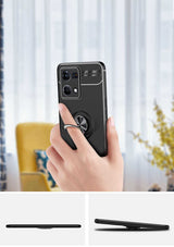 Oppo Reno 7 4G Kılıf Zore Ravel Silikon Kapak Siyah-Kırmızı