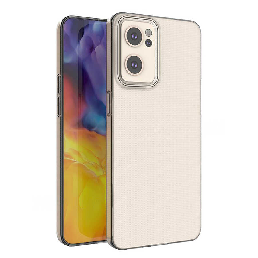 Oppo Reno 7 4G Kılıf Zore Süper Silikon Kapak Renksiz