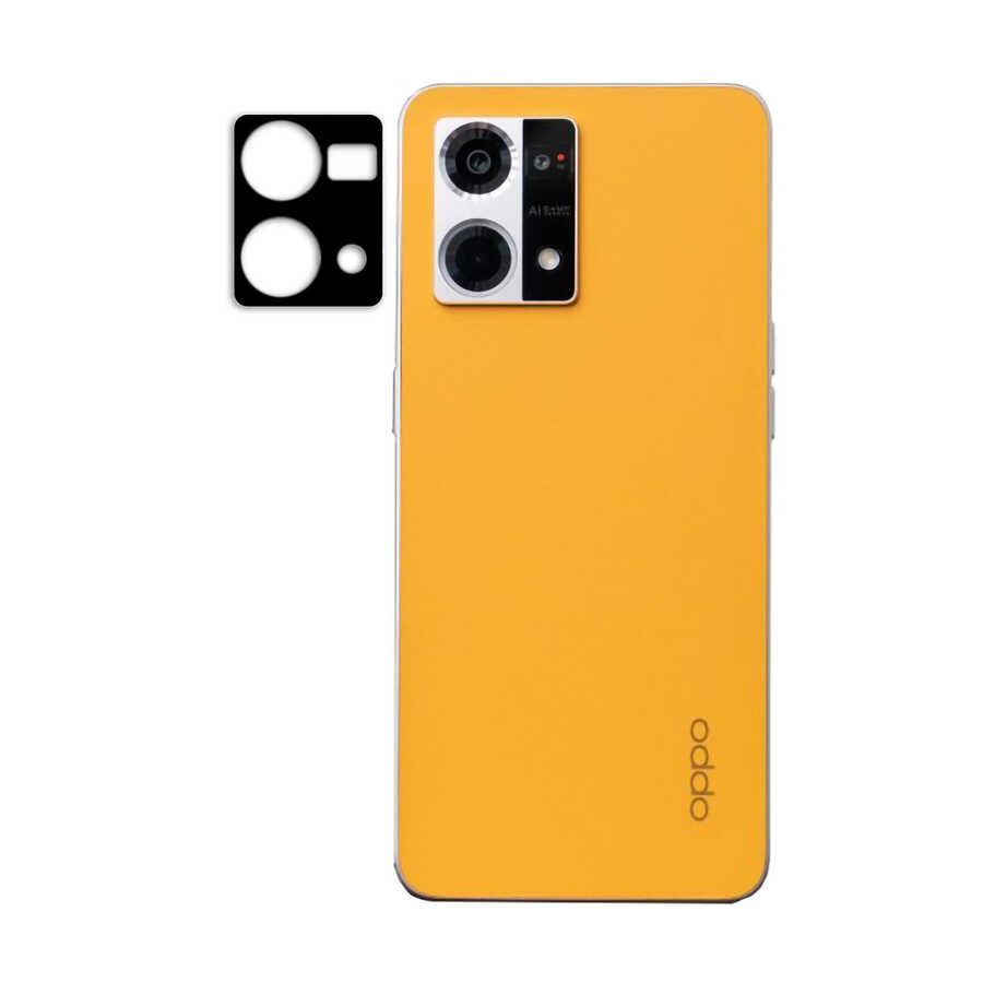 Oppo Reno 7 4G Zore 3D Kamera Camı Siyah