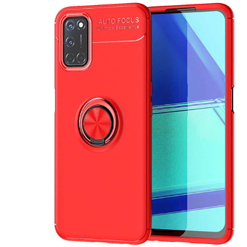 Oppo Reno A72 Kılıf Zore Ravel Silikon Kapak Kırmızı
