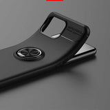 Oppo Reno A73 Kılıf Zore Ravel Silikon Kapak Siyah-Mavi
