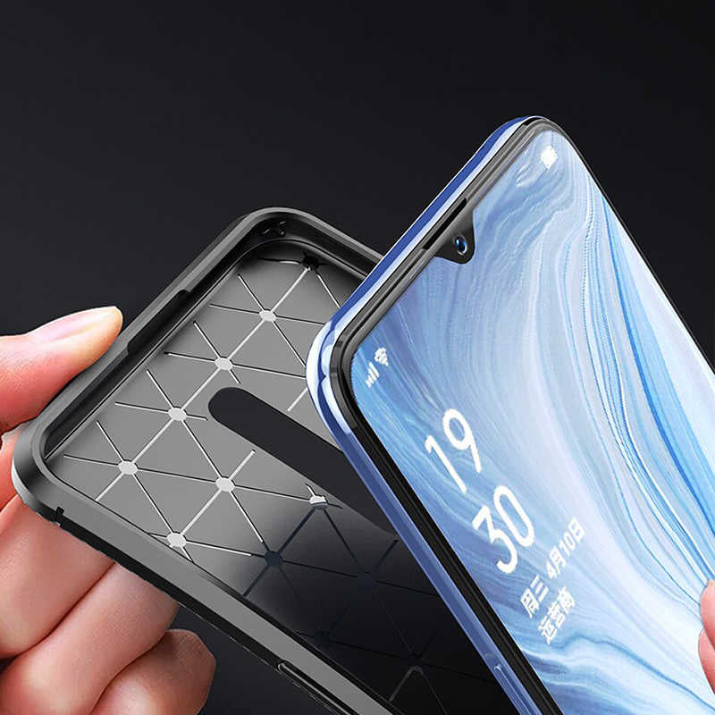 Oppo Reno Z Kılıf Zore Negro Silikon Kapak Siyah