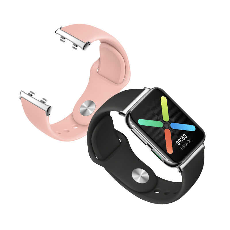Oppo Watch 41mm 20mm Metal Kordon Dönüştürücü Rose Gold