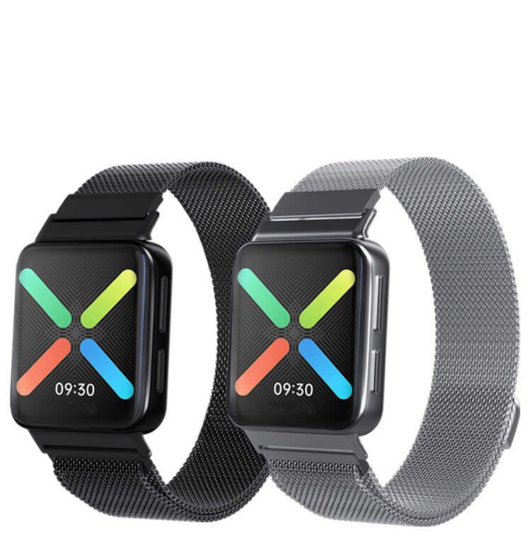 Oppo Watch 41mm 20mm Metal Kordon Dönüştürücü Gri