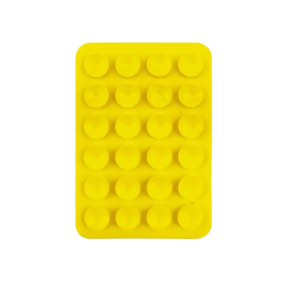 Öpücüklü 02 Çift Taraflı Silikon Telefon Tutucu 6,50cm x 10cm Sarı