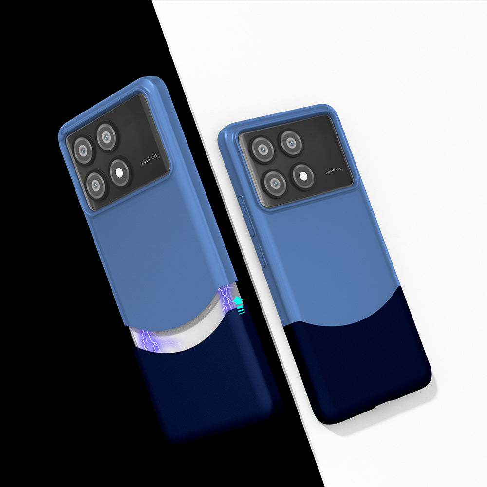 Poco X6 Pro Kılıf Mıknatıslı Zore Duble Kapak Gri