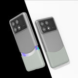 Poco X6 Pro Kılıf Mıknatıslı Zore Duble Kapak Gri