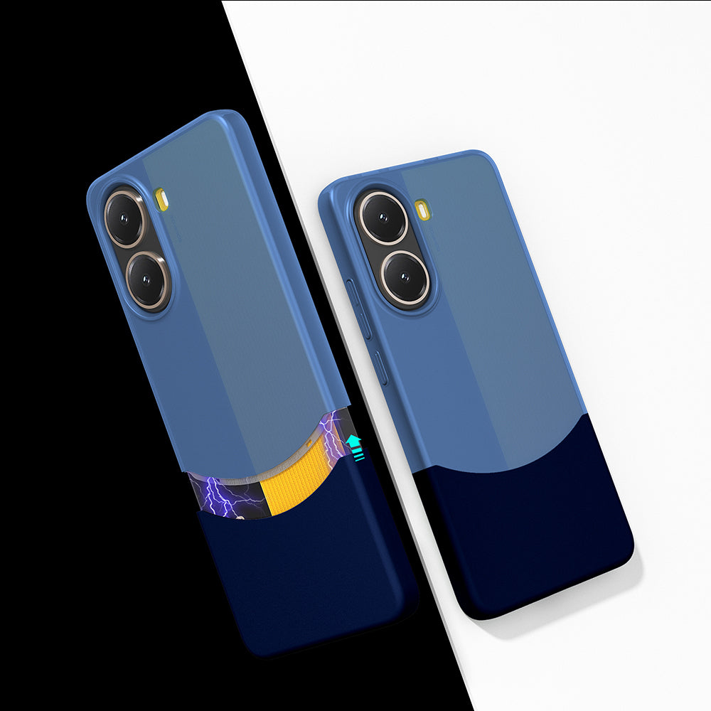 Poco X7 Pro Kılıf Mıknatıslı Zore Duble Kapak Lacivert