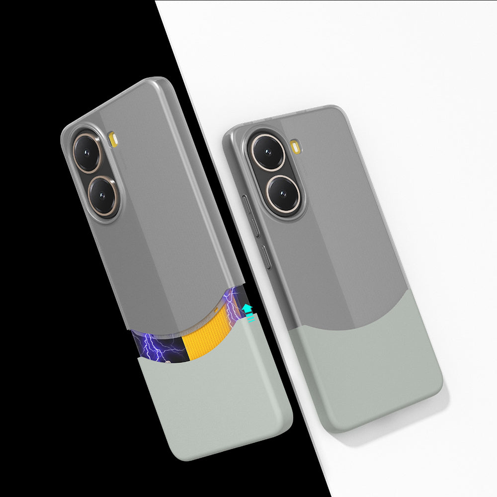 Poco X7 Pro Kılıf Mıknatıslı Zore Duble Kapak Gri