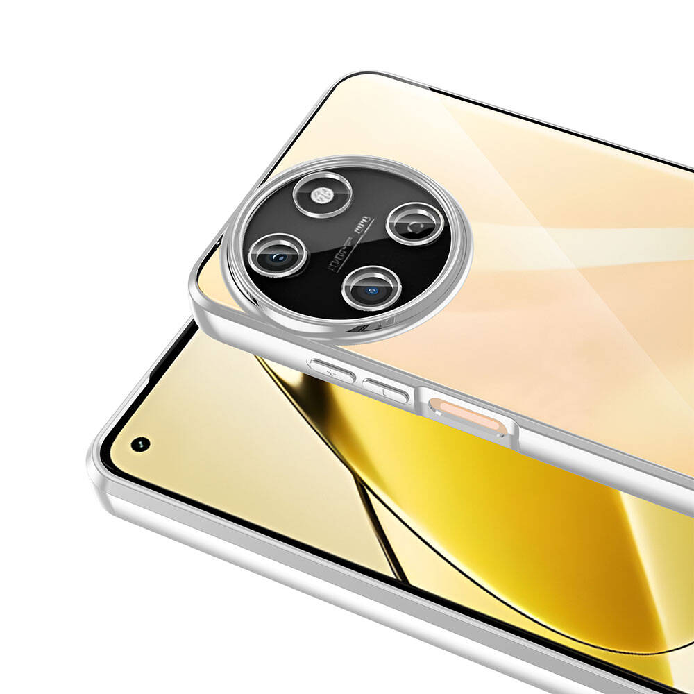 Realme 11 4G Kılıf Kamera Korumalı Logo Gösteren Zore Omega Kapak Gold