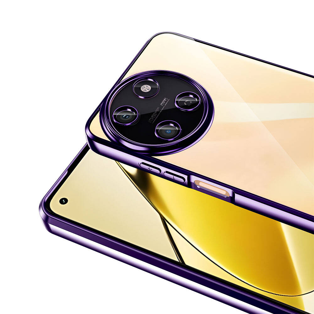 Realme 11 4G Kılıf Kamera Korumalı Logo Gösteren Zore Omega Kapak Gold
