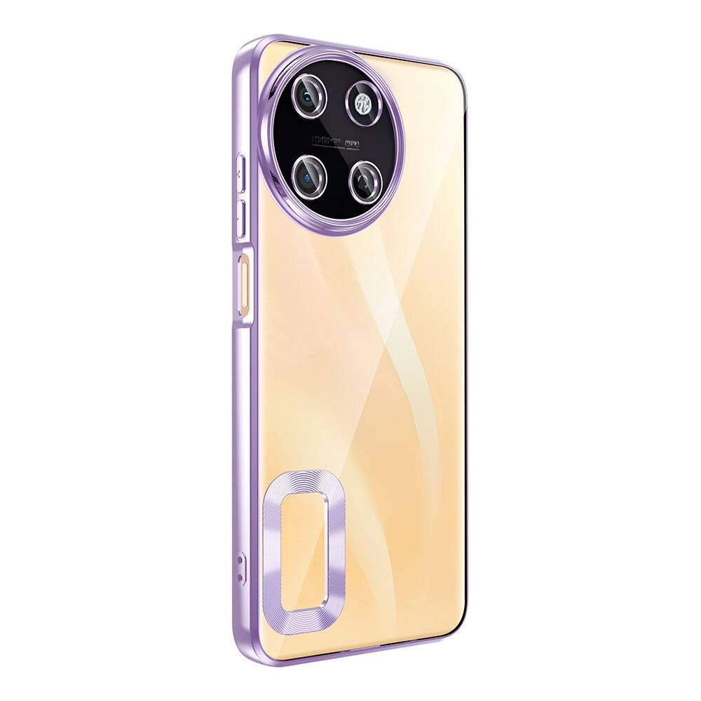 Realme 11 4G Kılıf Kamera Korumalı Logo Gösteren Zore Omega Kapak Rose Gold