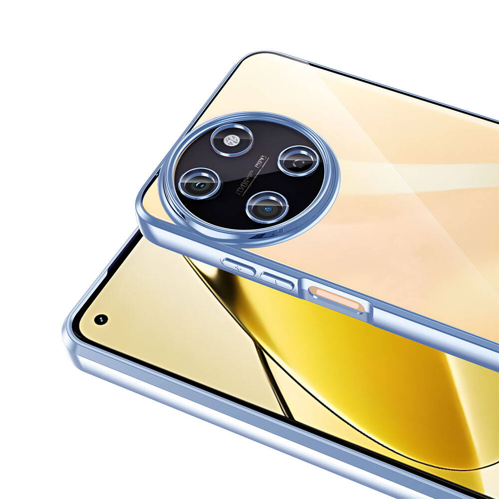 Realme 11 4G Kılıf Kamera Korumalı Logo Gösteren Zore Omega Kapak Sierra Mavi