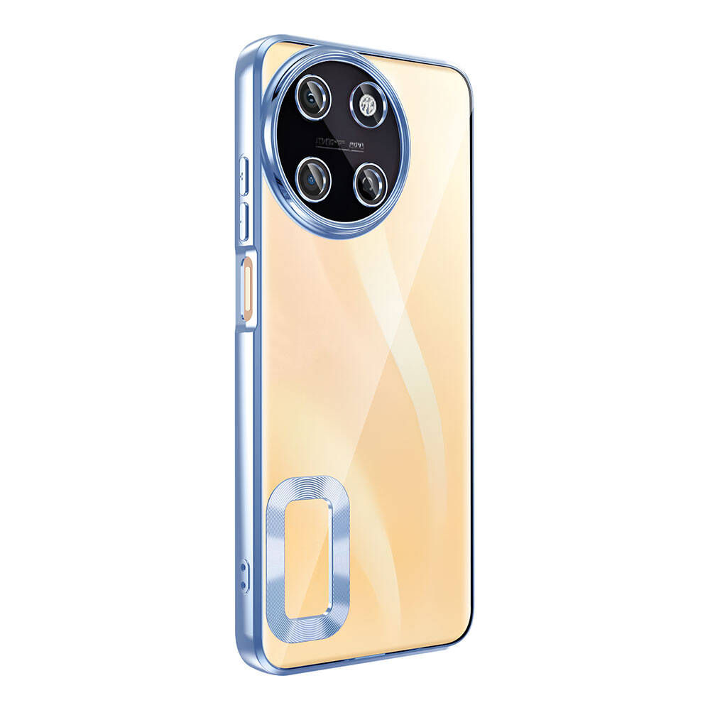 Realme 11 4G Kılıf Kamera Korumalı Logo Gösteren Zore Omega Kapak Rose Gold