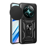 Realme 12 Kılıf Magnetik Standlı Kamera Korumalı Zore Sürgülü Vega Kapak Siyah
