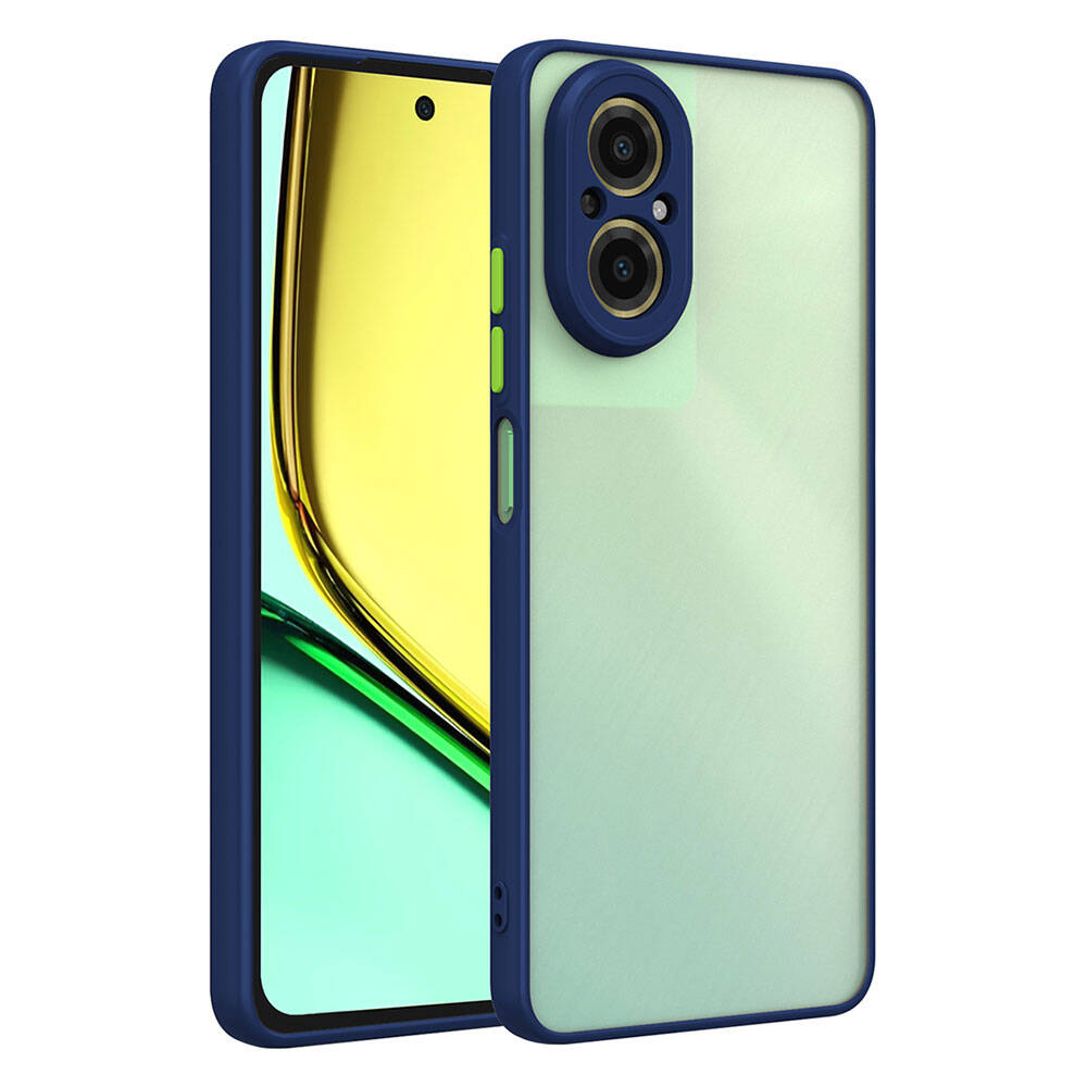 Realme 12 Lite Kılıf Zore Hux Kapak Lacivert
